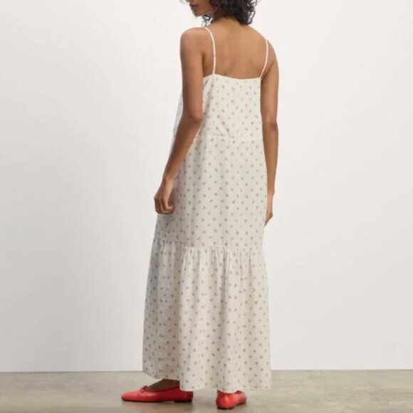 NEW Everlane The Long Weekend Dress in Butterlite Womens 0 Bone Black Dot - Picture 5 of 16